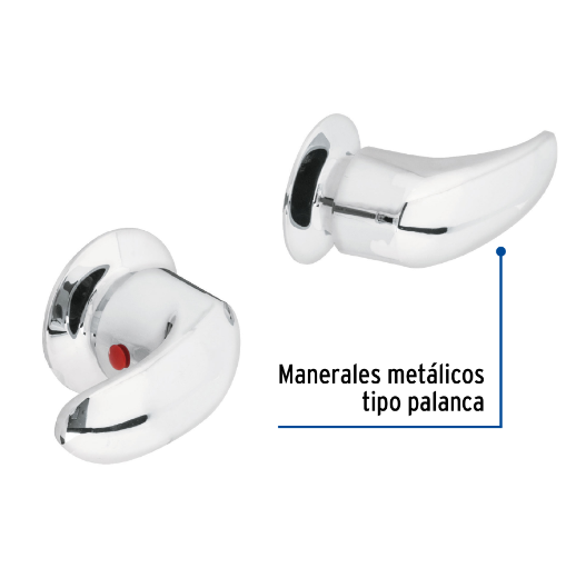 Jgo 2 piezas manerales grandes, palanca, empotrar, Aqua