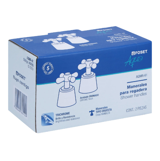 Jgo 2 piezas manerales grandes, cruceta, empotrar, Aqua