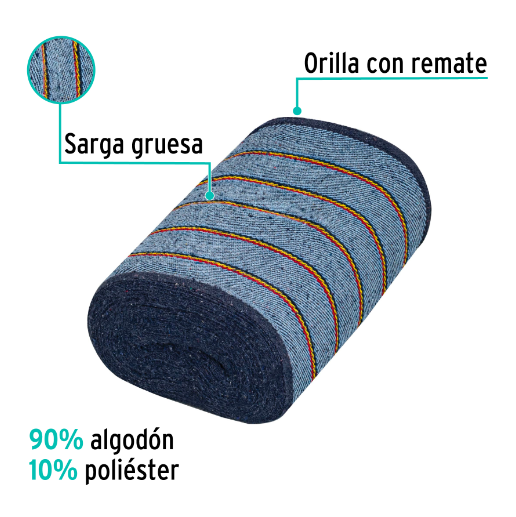Jerga en rollo, 25 m, azul