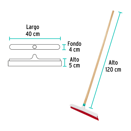 Jalador de plástico, 40 cm
