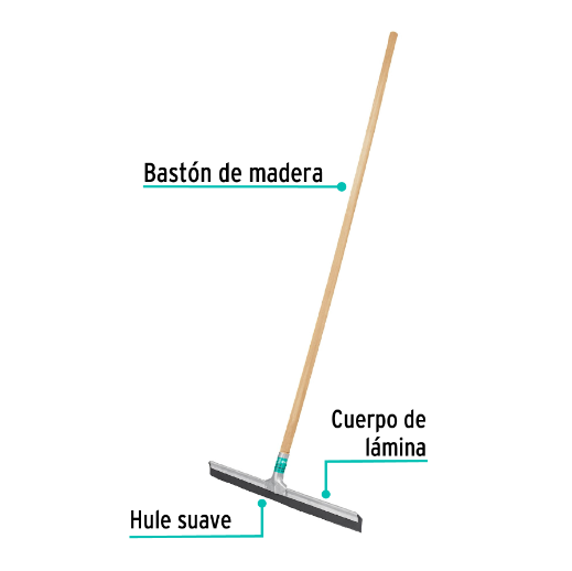 Jalador de plástico con base de aluminio, 50 cm