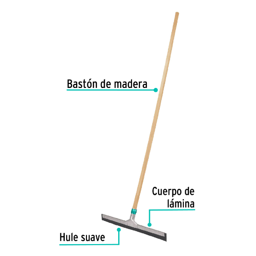 Jalador con base de acero, goma de hule, 40 cm