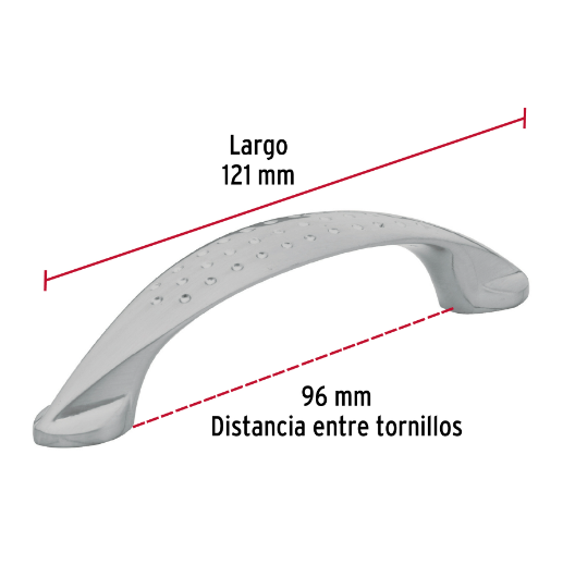 Jaladera, níquel satinado, estilo Elipse, 96 mm