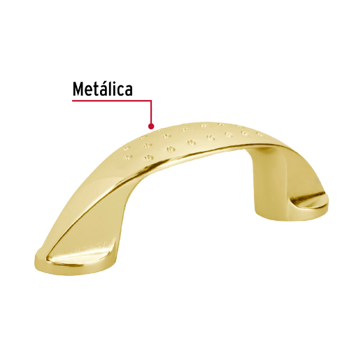 Jaladera, latón brillante, estilo Elipse, 64 mm