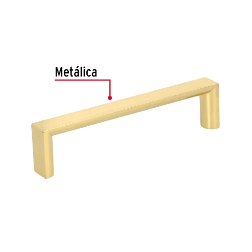 Jaladera, latón brillante, estilo Andamio, 96 mm