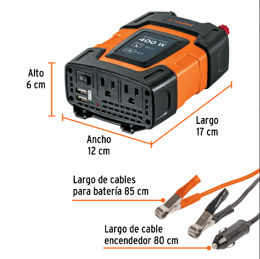 Inversor de corriente 400 W