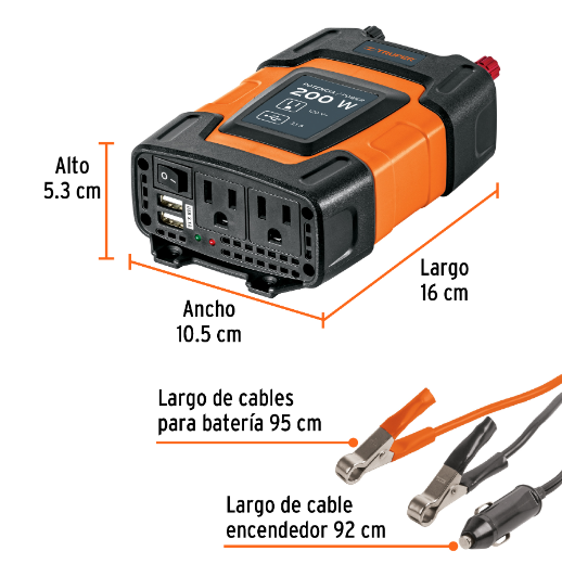 Inversor de corriente 200 W