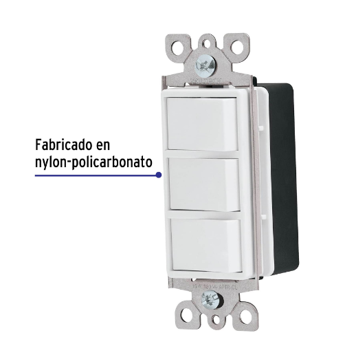 Interruptor triple, línea Classic