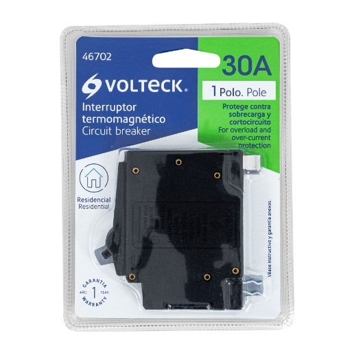 Interruptor termomagnético 1 polo 30 A, Volteck