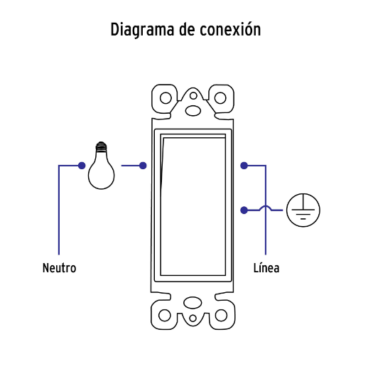 Interruptor sencillo, línea Classc