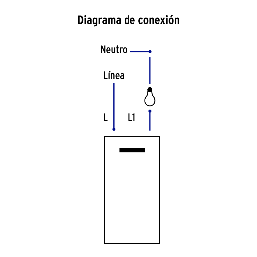 Interruptor sencillo 3 módulos, línea Española, color negro