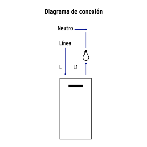 Interruptor sencillo 1.5 módulos,línea Española,color blanco