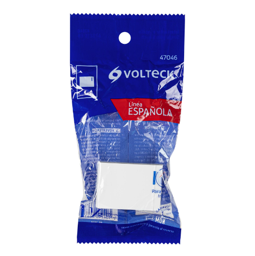 Interruptor sencillo 1.5 módulos,línea Española,color blanco