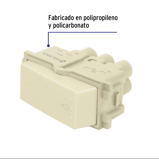 Interruptor para timbre, línea Italiana, color marfil