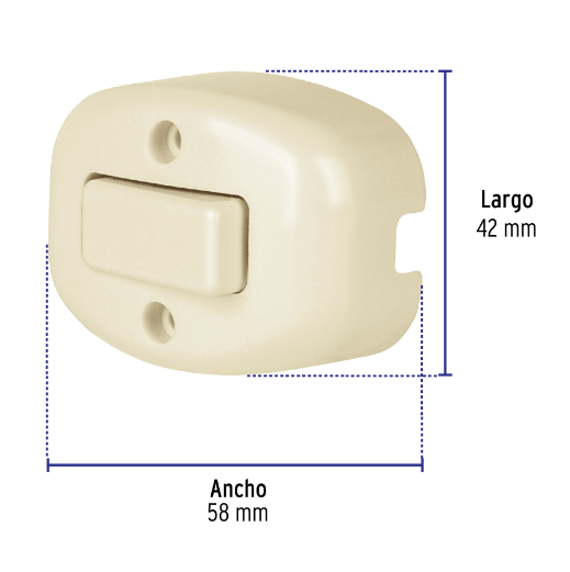 Interruptor de sobreponer sencillo