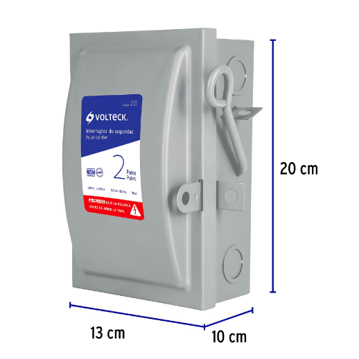 Interruptor de seguridad 2 polos, 30 A, Volteck