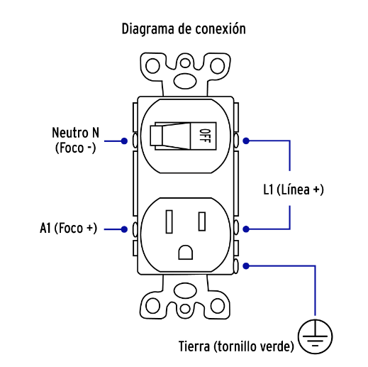 Interruptor de palanca con contacto, Standard, blanco