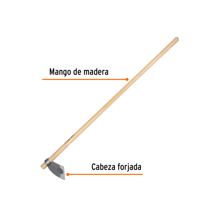 Azadón Lane No.1 de 1.8 lb con mango madera de 54', Truper