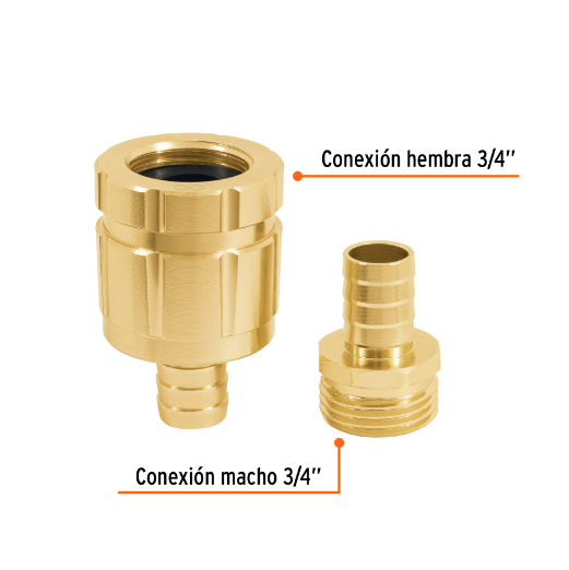 Juego de conectores robustos de aluminio 5/8',macho/hembra