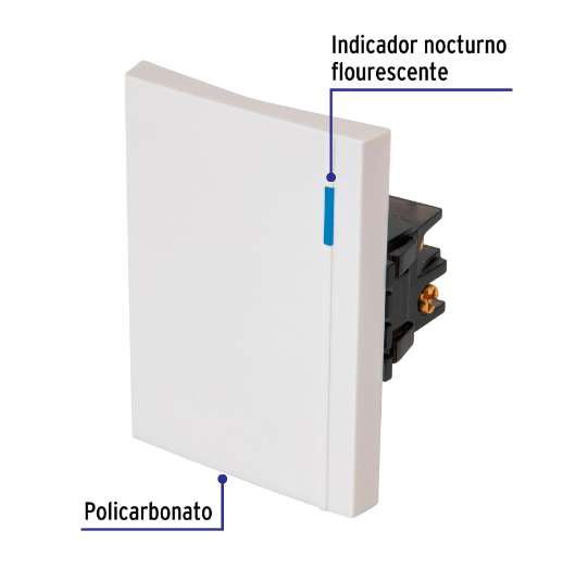 Interruptor de 3 vías, 3 módulos, línea Española, blanco