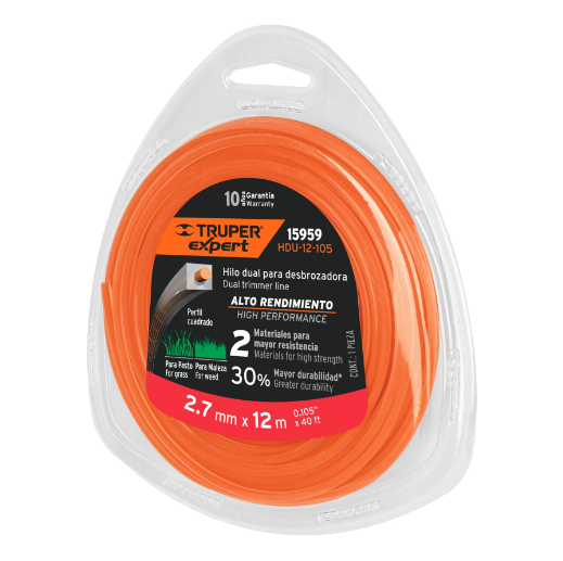 Hilo para desbrozadora dual, en blister, 12 m, 0.105"