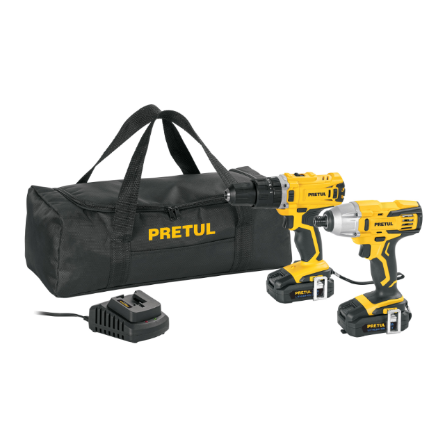 Combo rotomartillo/destornillador impacto inal. 20V, Pretul