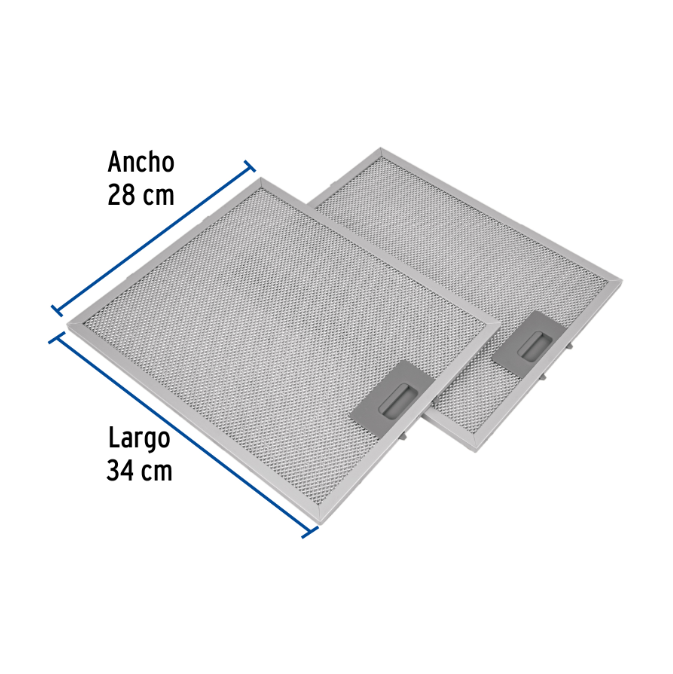 Juego de 2 filtros de aluminio para campana CAME-60