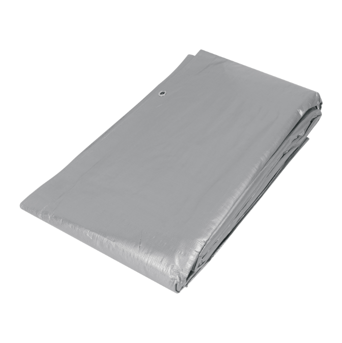 Lona reforzada, 6 x 6 m, gris