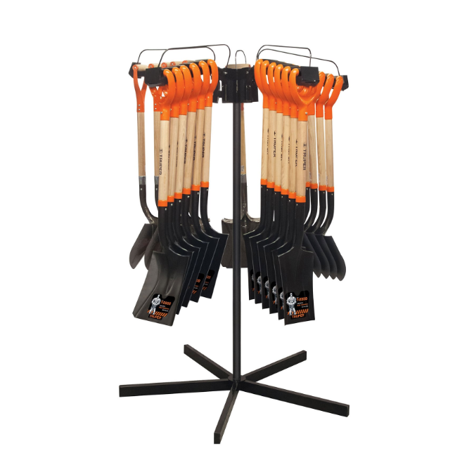 Rack para palas con mango "Y", giratorio para 30 piezas