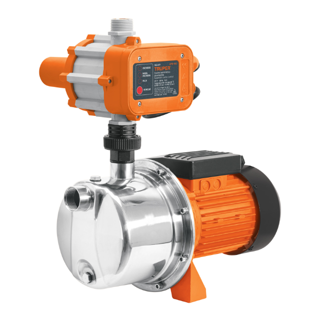 Bomba presurizadora jet acero 1 HP con control, Truper