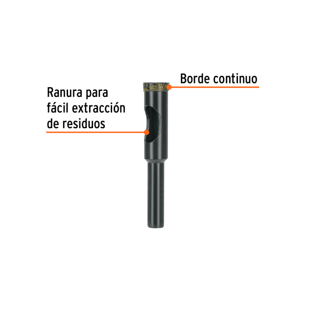 Broca diamantada 12mm (1/2'), TRUPER