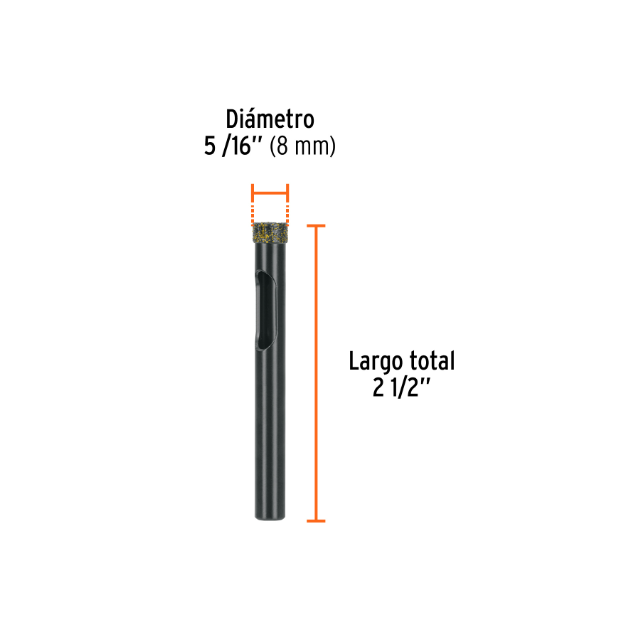 Broca diamantada 12mm (1/2'), TRUPER