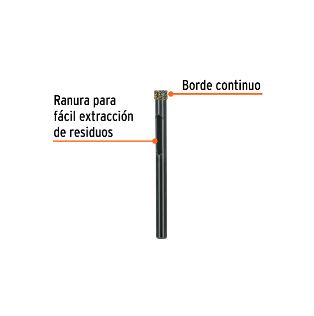 Broca diamantada 6mm (1/4'), TRUPER