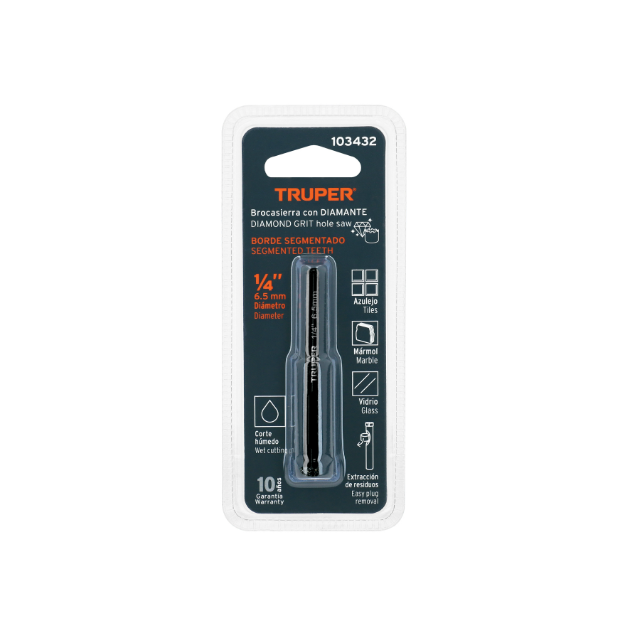 Broca diamantada 6mm (1/4'), TRUPER