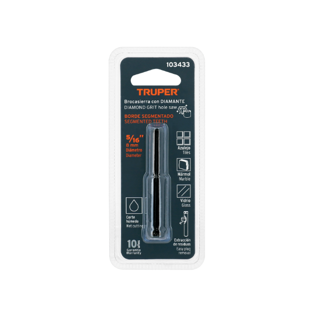 Broca diamantada 8mm (5/16'), TRUPER