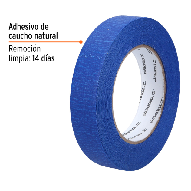 Cinta Masking tape azul de 1" x 50 m para pintor, Truper