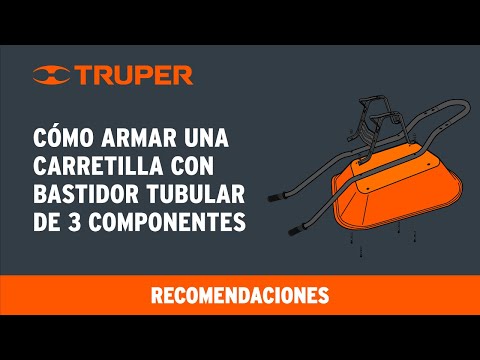 Carretilla 5ft3 plástica,tubular,neumática reforzada,Pretul