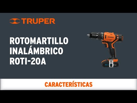 Rotomartillo inalámbrico, batería ion litio, 20 V, 1/2"