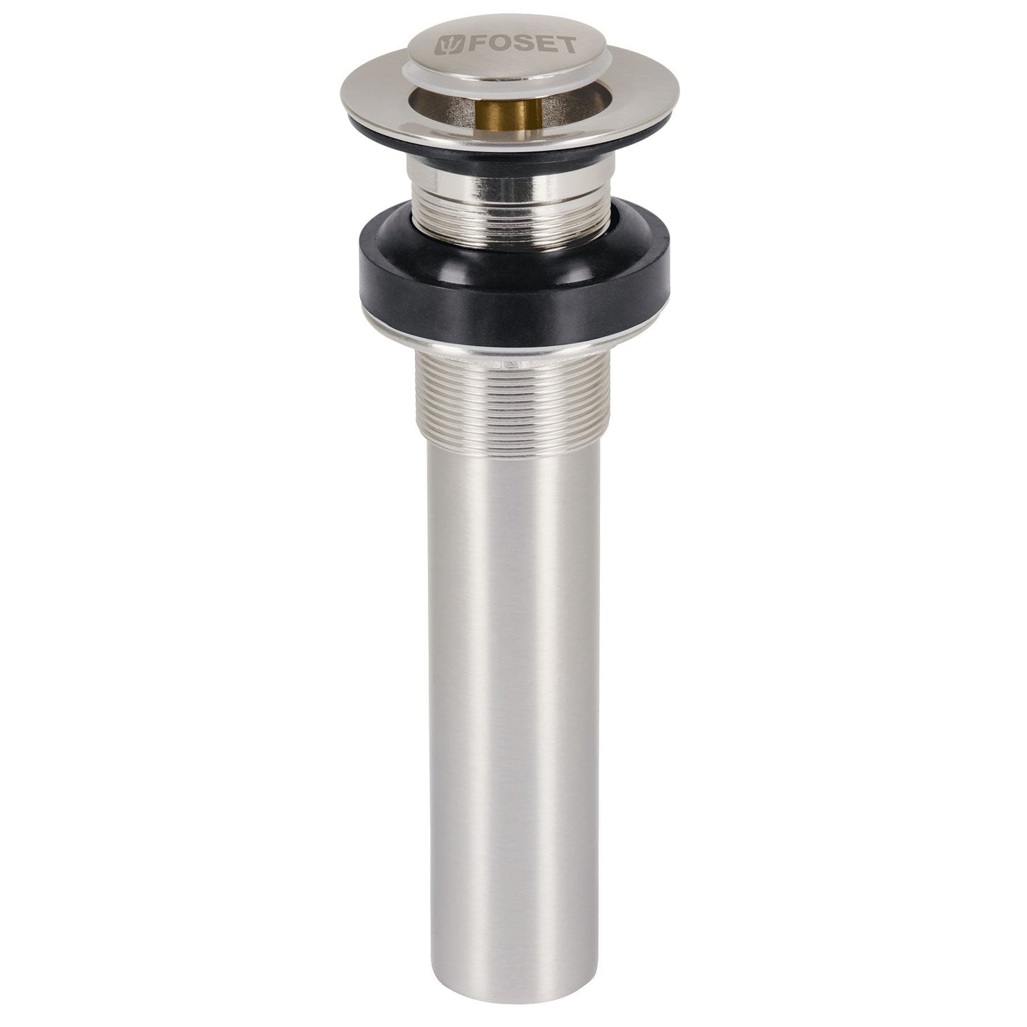 Contra p/lavabo sin rebosadero, sistema push, satín, 1-1/4"