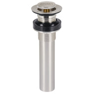 Contra p/lavabo sin rebosadero, sistema push, satín, 1-1/4"
