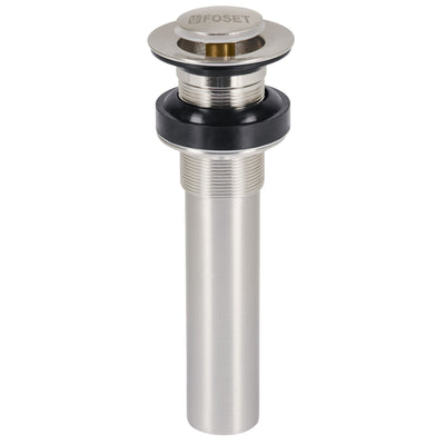Contra p/lavabo sin rebosadero, sistema push, satín, 1-1/4"