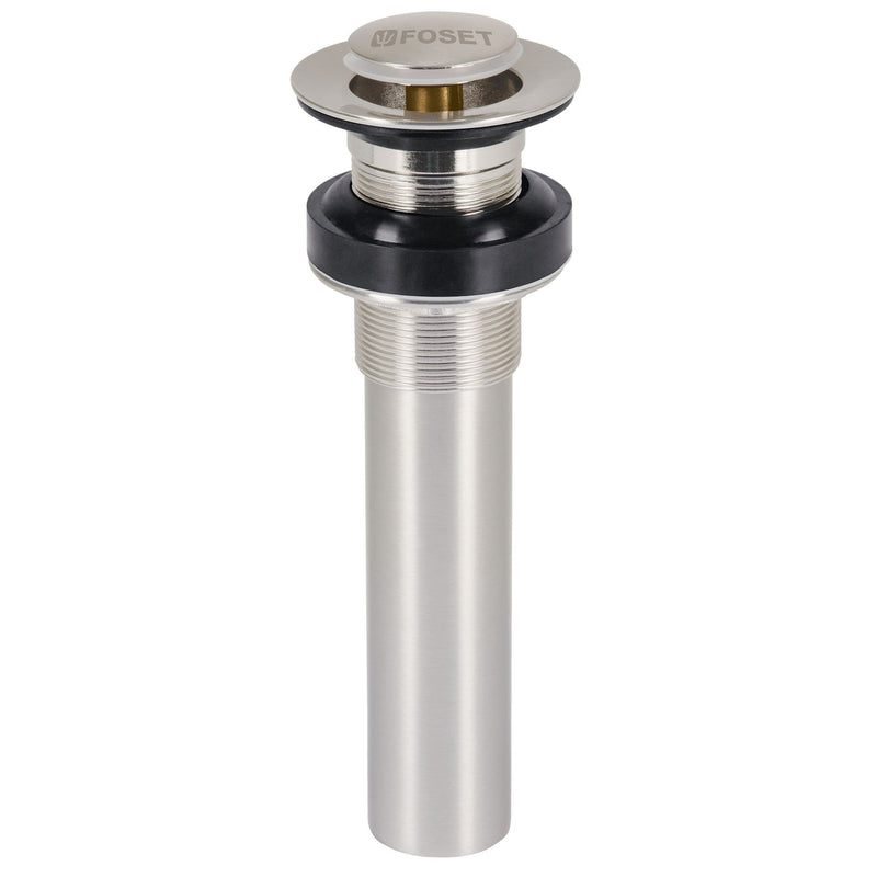 Contra p/lavabo sin rebosadero, sistema push, satín, 1-1/4"