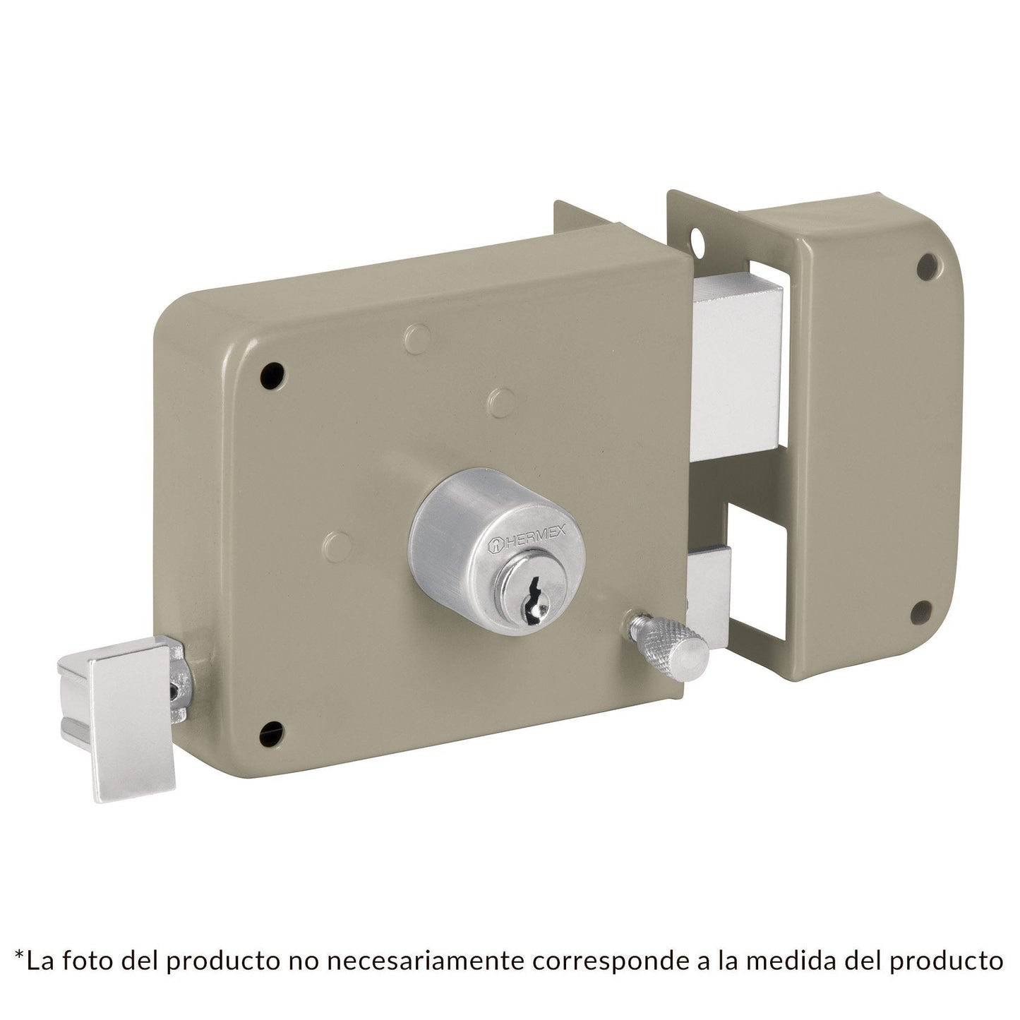Cerradura sobreponer,instala-fácil, izq,blister,Hermex Basic