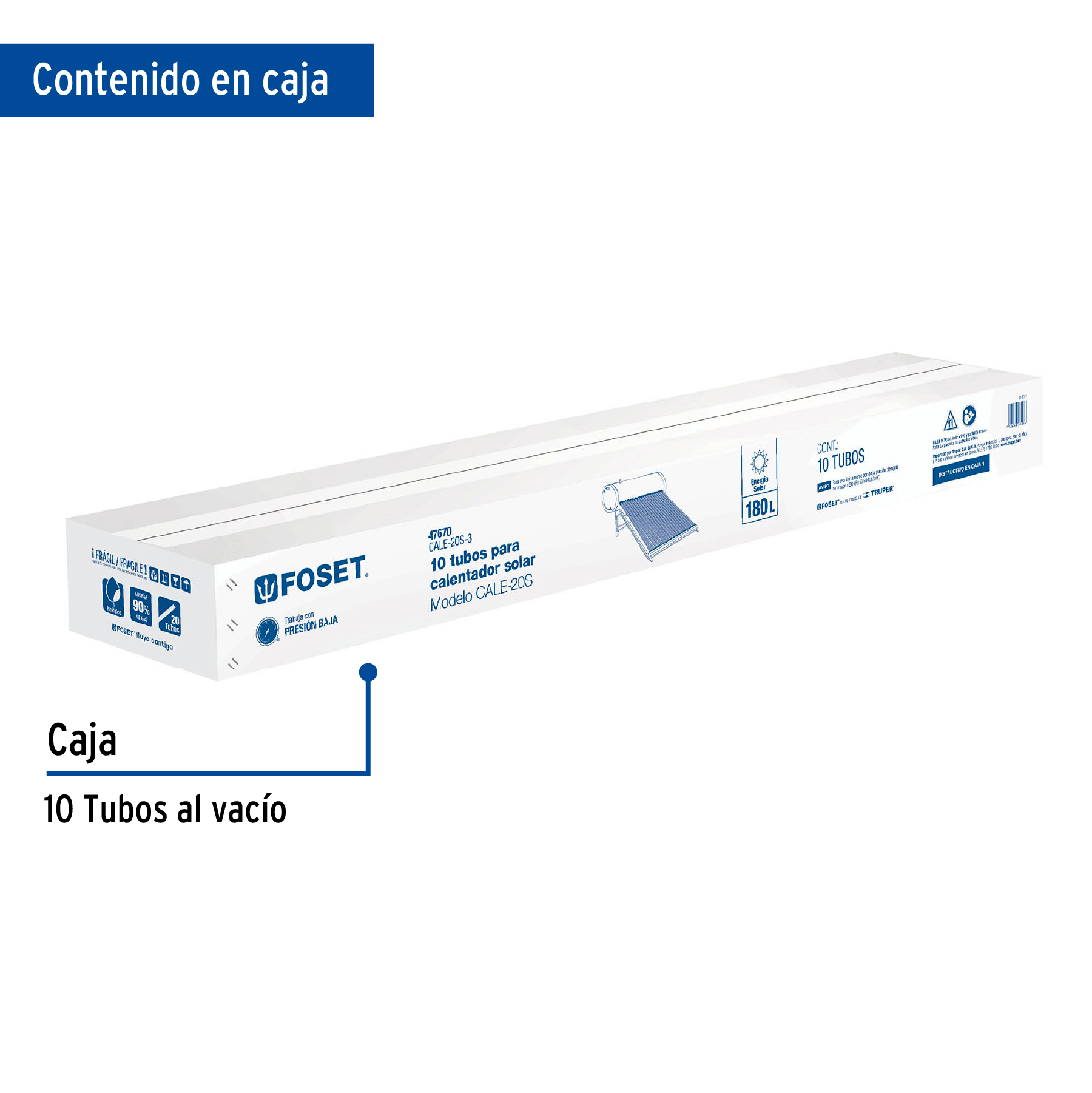 10 tubos de vidrio para modelo CALE-20S, 2 de 2