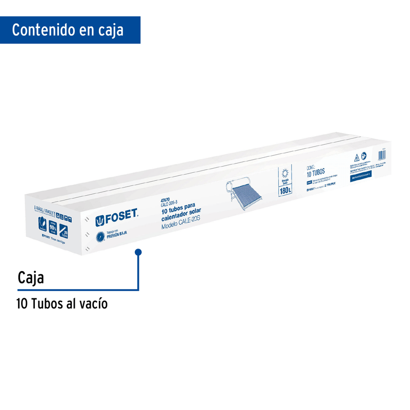 10 tubos de vidrio para modelo CALE-20S, 2 de 2