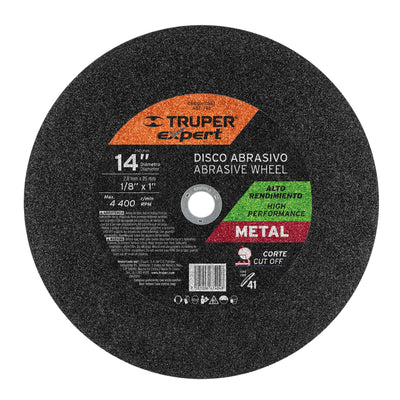 Disco para corte de metal, tipo 41, diámetro 14"