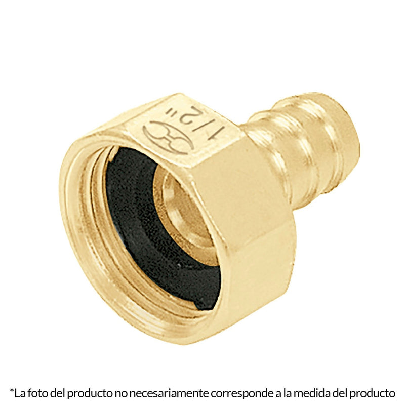 Conexión de laton hembra de 5/8" para manguera, blister