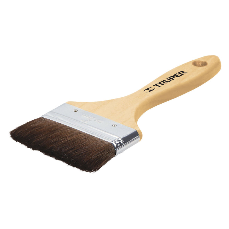 Brocha pelo de camello, mango de madera, 3"