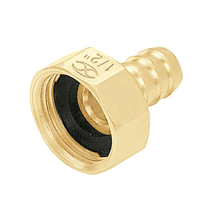 Conector sencillo 1/2", hembra, de latón maquinado