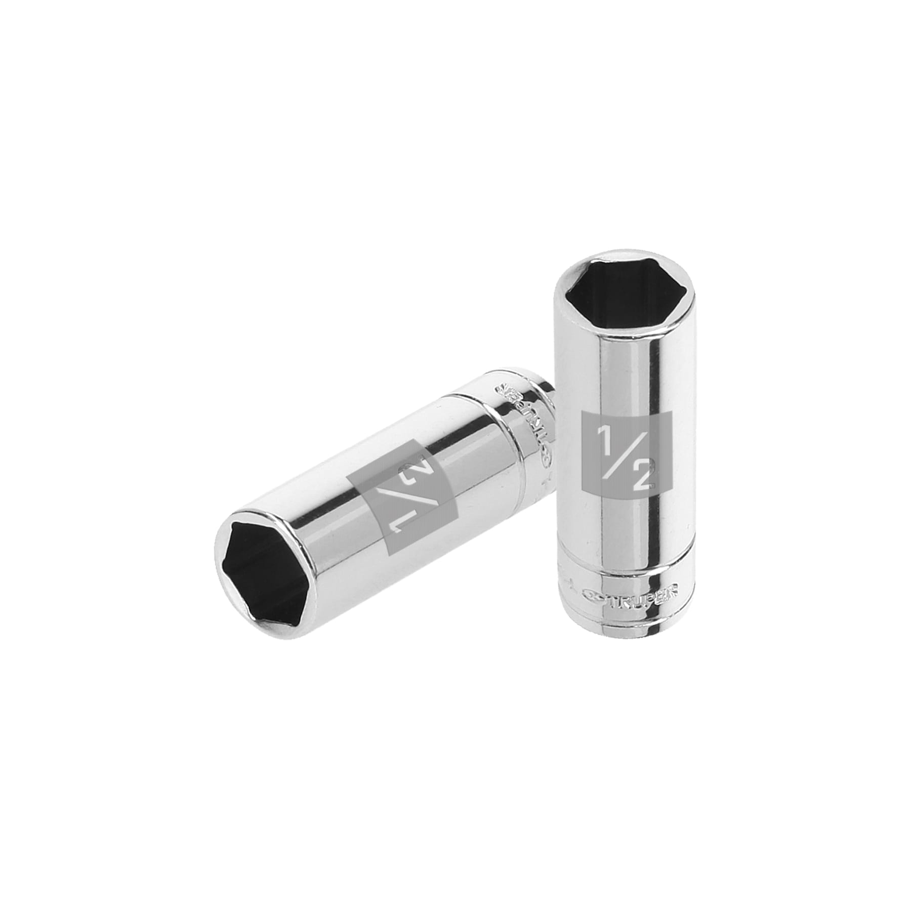 Dado de 6 puntas, largo, cuadro 1/4" de 1/2"